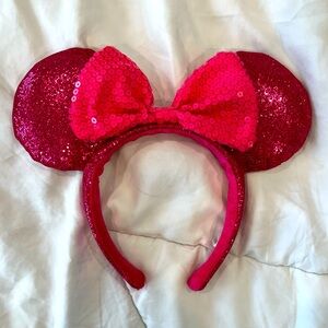 Pink Sequin Mickey Ears Disney